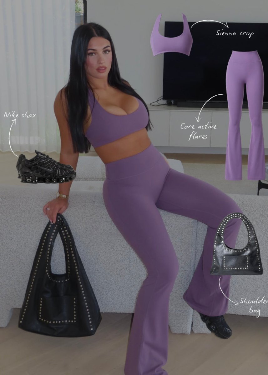 CoreActive 'Sienna' Crop - Dark Purple