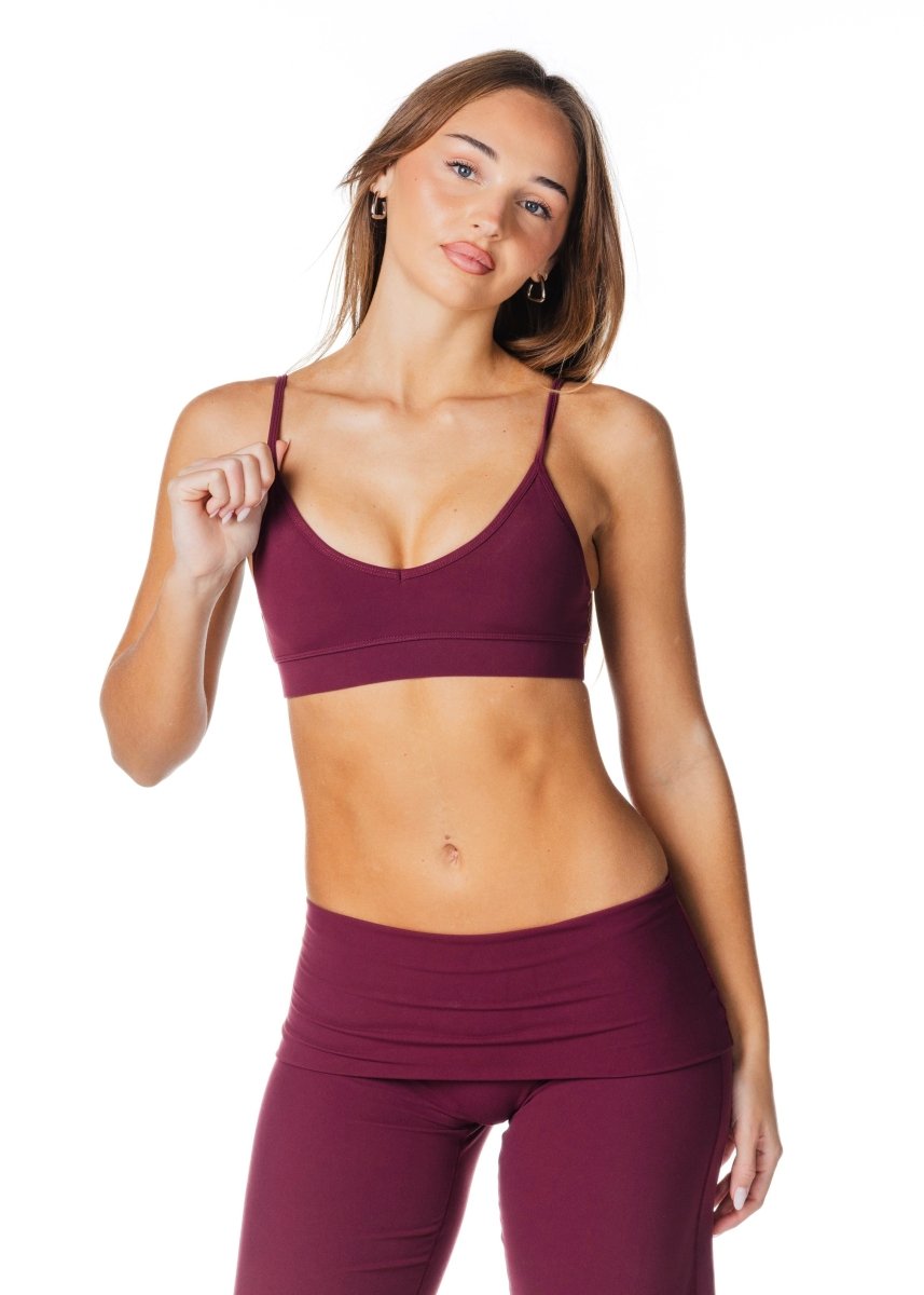 'Zalia' Crop - Burgundy